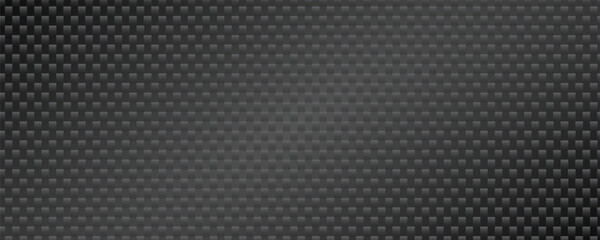 Texture panorama of black carbon fiber. vector