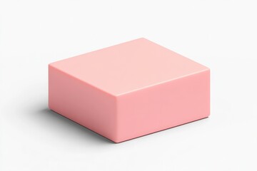 Fototapeta premium Solid, square, pink block