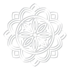 3D style vector mandala. Elegant Floral Mandala Vector Intricate Line Art