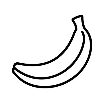 recommend clip art: Banana outline vector illustration, healthy fruit drawing, banana icon, simple banana clip art, food 