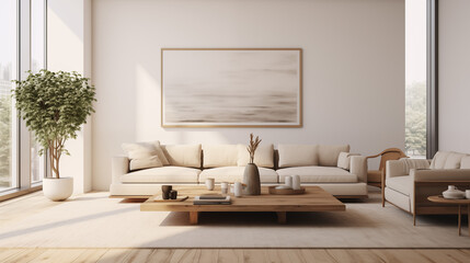 Plan sur un salon moderne, art décoratif. Élégant, luxe. Décorations, lumières douces. Pour conception et création graphique.