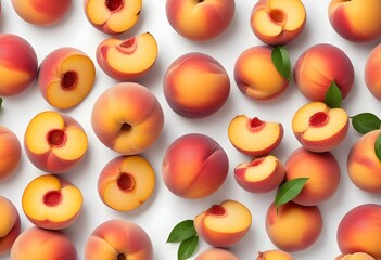 peach on a white background