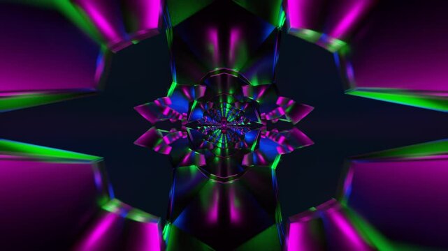 Abstract seamless VJ loop with dynamic geometry and strobe light effects