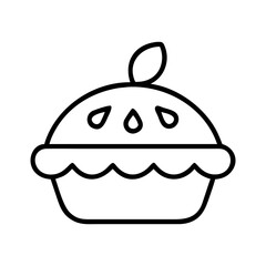 Delicious apple pie dessert vector illustration for bakery and pastry shop logo and icon design element