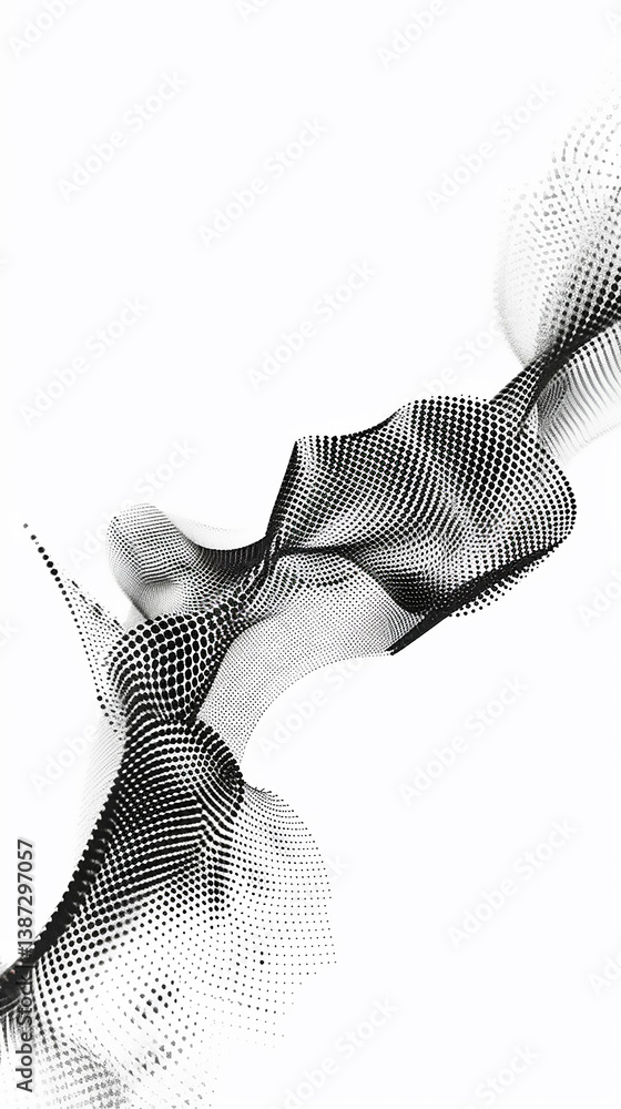 Poster digital frequency track equalizer. stylized line art background interconnected lines to form a beaut