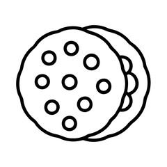 Chocolate chip cookies vector illustration for baking dessert sweet treat snack food graphic design artwork