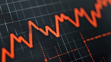 Rising unemployment rates amid economic recession trends data insights graph analysis financial sector close-up view