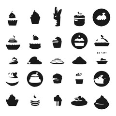 Set collection icon brand identity business catering bakery design