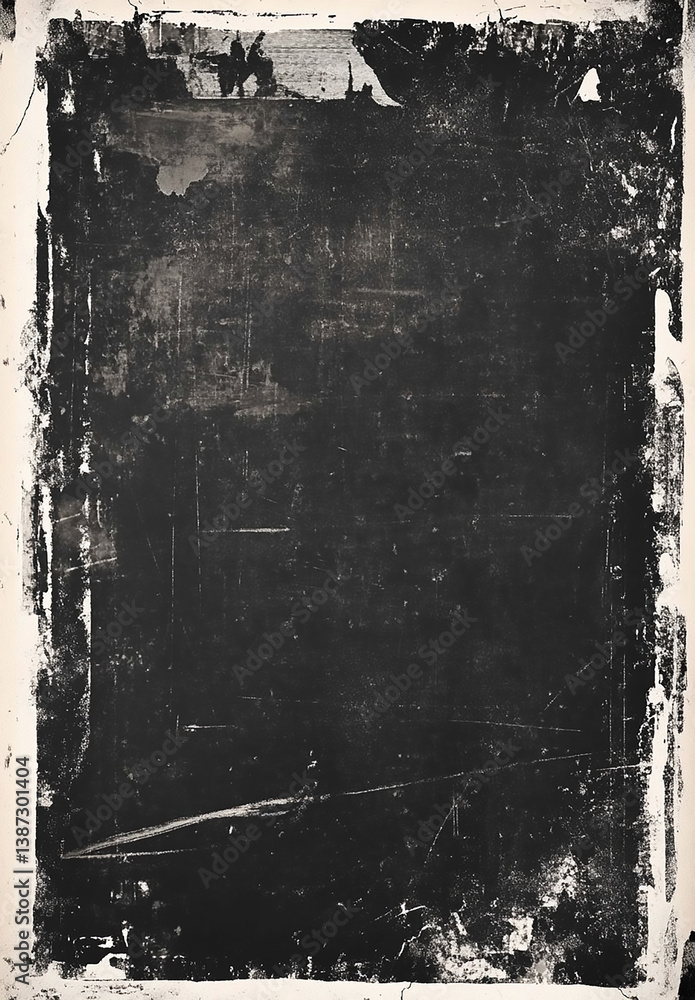 Wall mural a dark black textured surface with a slightly uneven, distressed look simple black grunge frame with
