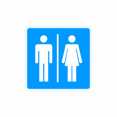 Public restroom facility guide icon vector sign