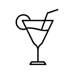 Martini cocktail drink vector icon illustration summer alcohol beverage bar party celebration graphic design 