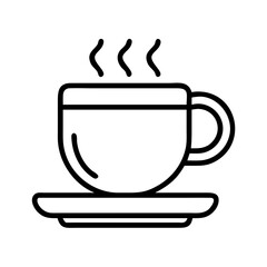 Coffee cup vector icon hot drink caffeine beverage espresso tea cup mug coffee shop cafe line art  px