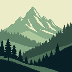 Fototapeta premium mountain landscape with trees