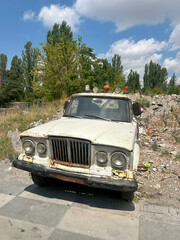 Fototapeta premium old car on the park