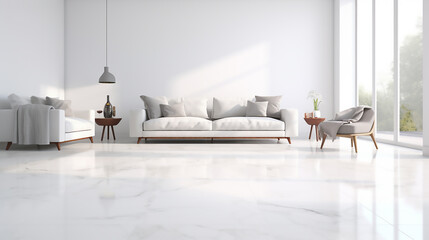 Beautiful marble tabletop with a blurred background of a bed in a bedroom White bathroom interior. Empty marble table top for product display with blurred 
