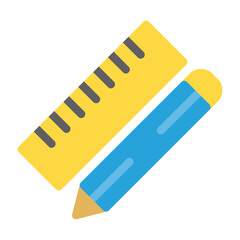 Pencil And Ruler Icon