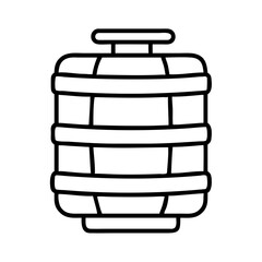 Outline drawing of a water cooler bottle for office use and hydration needs illustration and graphic design