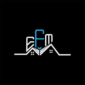 EFM Real State logo design, EFM simple and modern logo. EFM luxurious alphabet design