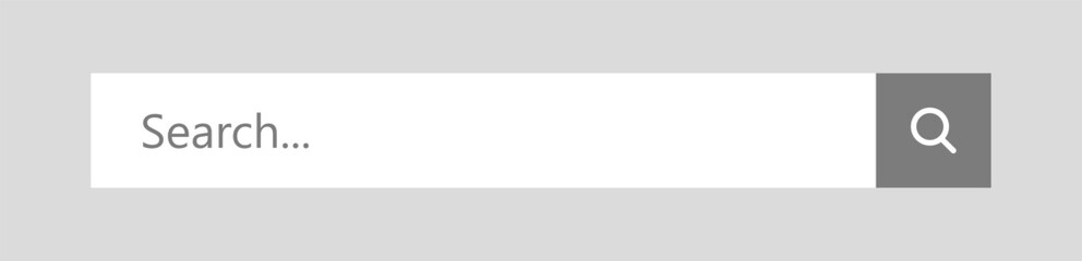 Fototapeta premium Flat Search Bar Icon Element Design Vector Illustration