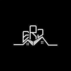 ERJ Real State logo design, ERJ simple and modern logo. ERJ luxurious alphabet design