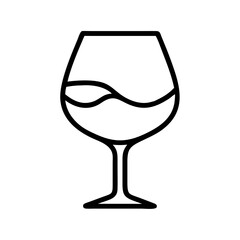 Wine glass vector icon illustration for wine tasting events and bar promotions graphic design element perfect