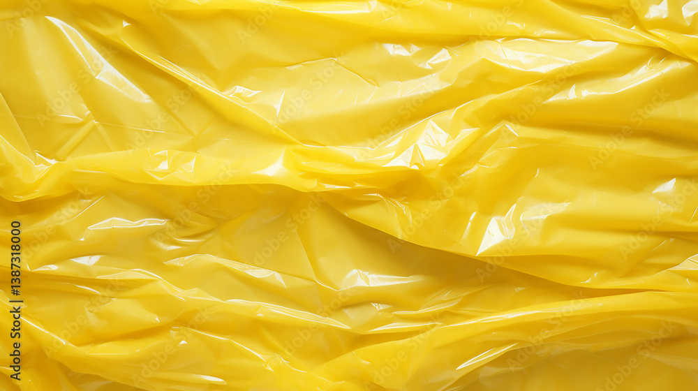 Canvas Prints abstract background made of yellow plastic bag is given a mosaic effect wrinkled plastic wrap textur
