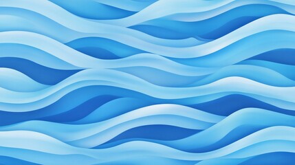 Flowing Azure Depths: A Seamless Symphony of Serene Blue Waves Pattern