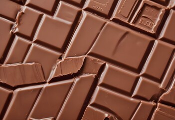 Obraz premium close up a chocolate bar isolated on white background