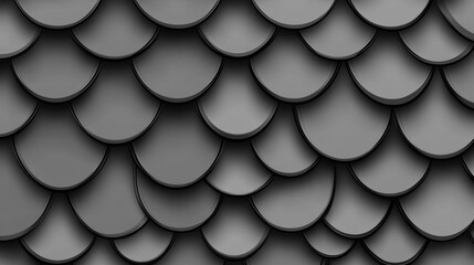Elegant Metallic Scales Abstract Texture, Geometric Monochrome Pattern