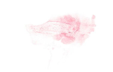 Pink hand paint watercolor stain texture background transparent