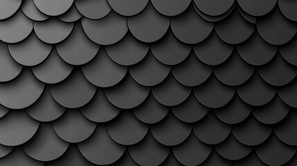 Monochrome scales texture background, dark minimalist design and graphic resource