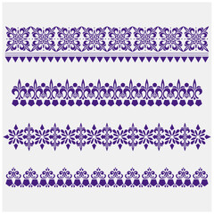 A vintage-style ornamental design featuring a filigree heraldic crest, calligraphic motif, and floral horizontal divider.