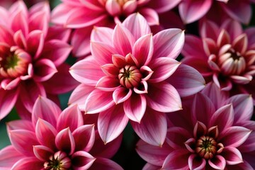 Obraz premium Close-up view of a richly colored dahlia pattern, showcasing delicate petal details , macro, elegant, textile