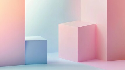 Soft pastel geometric gradient background with a modern and elegant design with a smooth blur effect, abstract and artistic backdrop for creative projects.