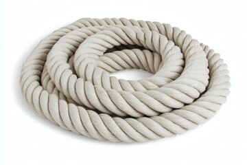 Twisted Rope Coil Isolated on White