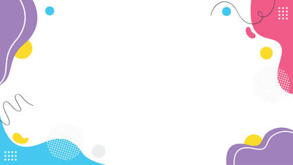 Minimal Modern Abstract Background with many colors Waves geometric shapes, lines for birthday party
