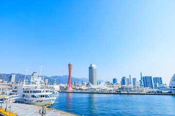 春の神戸港　兵庫県神戸市　Spring in Kobe Port. Hyogo Pref, Kobe City.