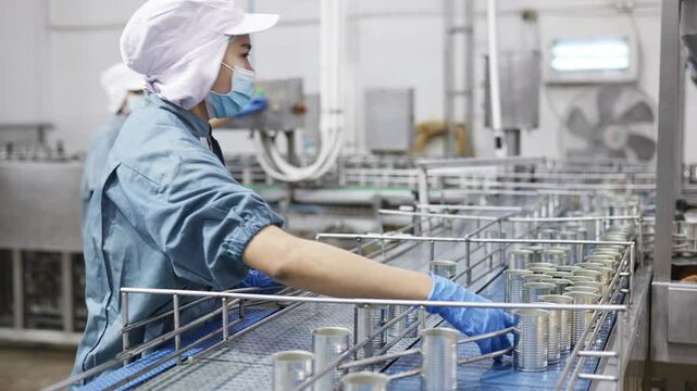 Automated canning machine filling food containers