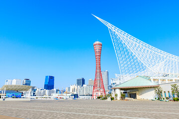 春の神戸港　兵庫県神戸市　Spring in Kobe Port. Hyogo Pref, Kobe City.