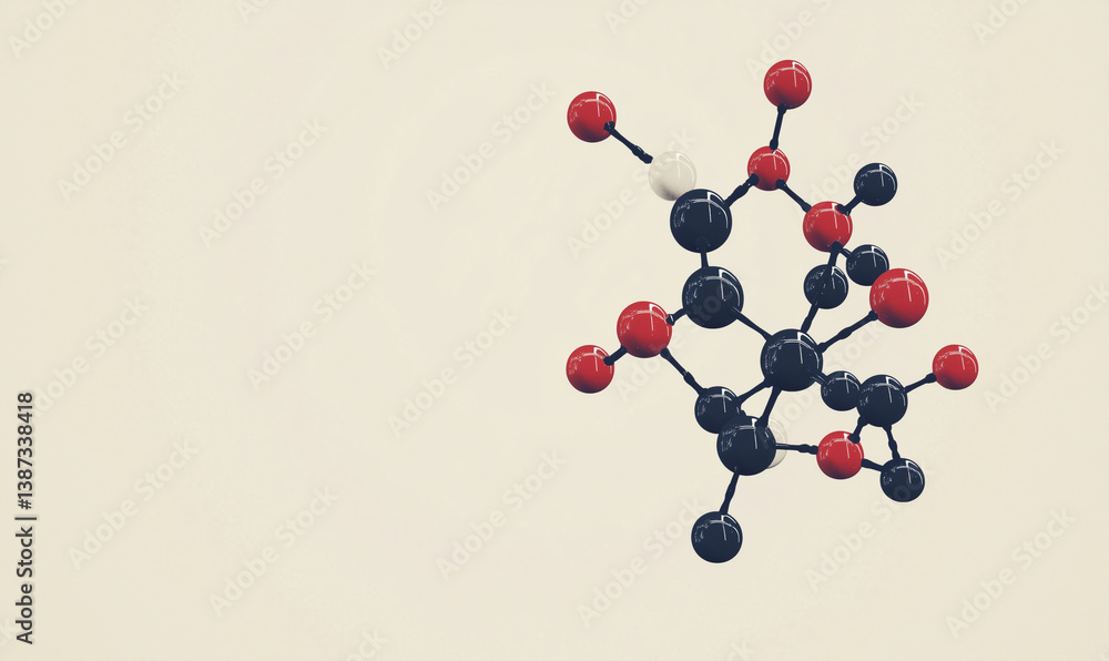 Poster molecular structure analysis laboratory environment scientific visualization biotechnology innovatio