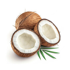 Fresh Coconut - Organic Whole Tropical Fruit with White Flesh