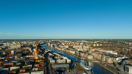 aerial view of Turku 