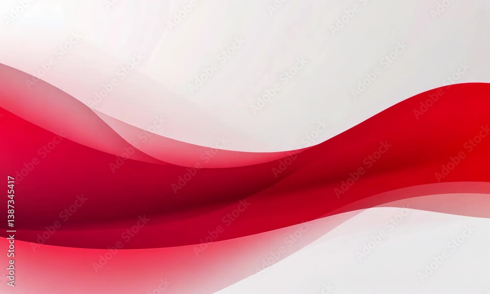Aufkleber dynamic red wave motion background for creative projects and presentations, minimal style