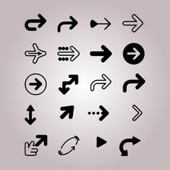 Arrow icons set. Arrow collection. Simple arrow big set. Vector illustration