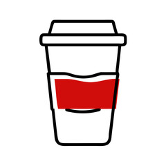 Coffee cup to-go icon in simple style