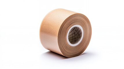 Adhesive tape roll brown color smooth texture versatile material crafting tool office supply packaging essential durable design