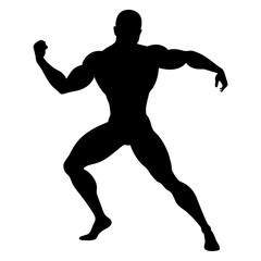 A man running silhouette vector illustration on white background 