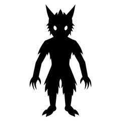 A halloween silhouette vector illustration on white background 