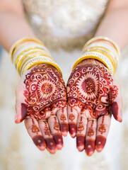 Bride’s hands with henna