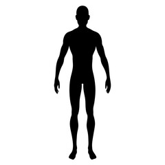 A man  silhouette vector illustration on white background 